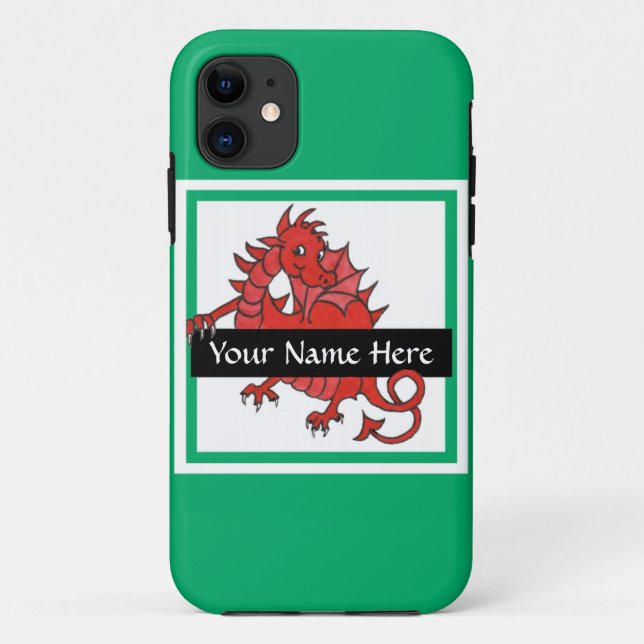 Cute Red Dragon iPhone 5/5s Case to Personalise (Back)