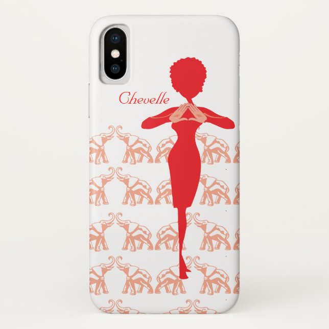 Cute red elephant Case-Mate iPhone case (Back)