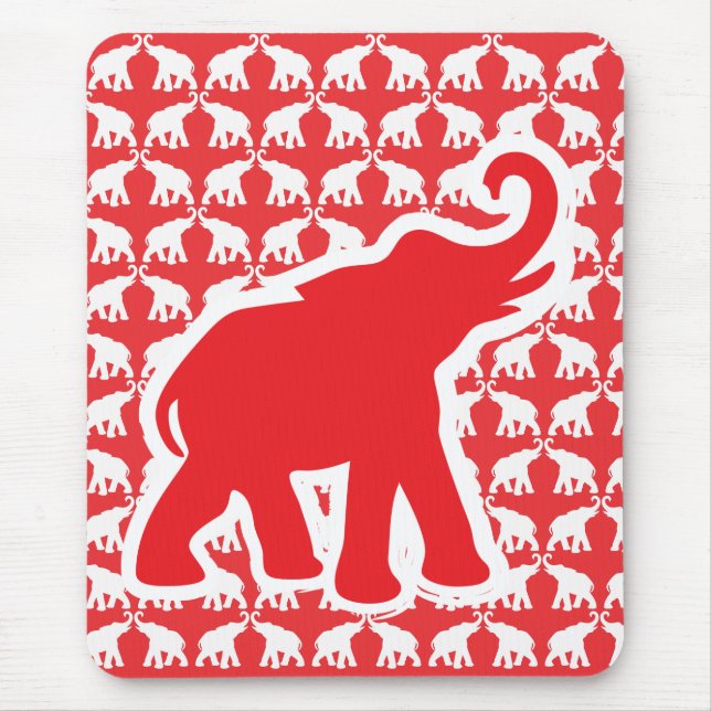 Cute red elephant mousepad (Front)