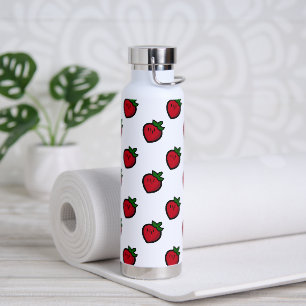 Cute Red Favourite Cartoon Strawberries Water Bottle