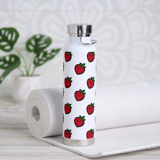 Cute Red Favourite Cartoon Strawberries Water Bottle
