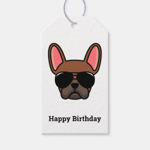 Cute Red Fawn French Bulldog Gift Tags