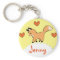 Cute Red Fox and Hearts