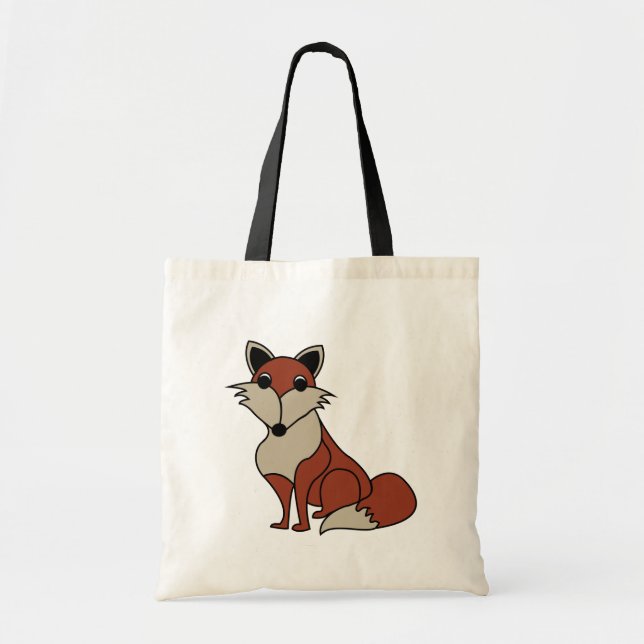 Cute Red Fox Animal Kids Tote Bag (Front)