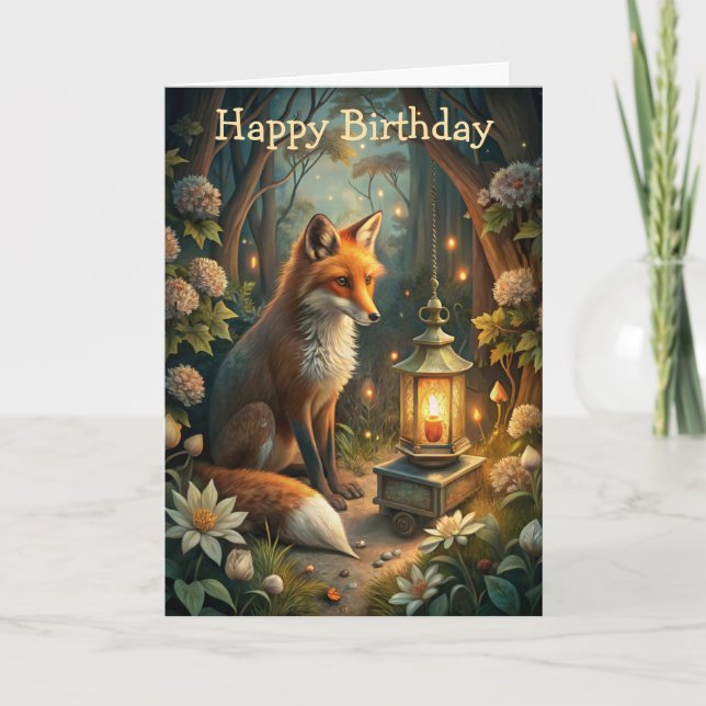 Cute Red Fox Card (Front)