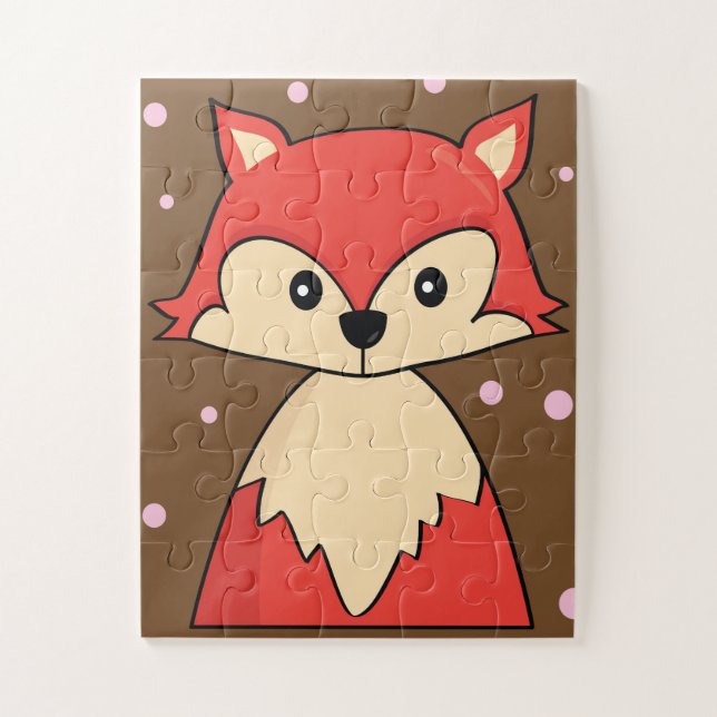 Cute Red Fox | Kids Puzzle (Vertical)