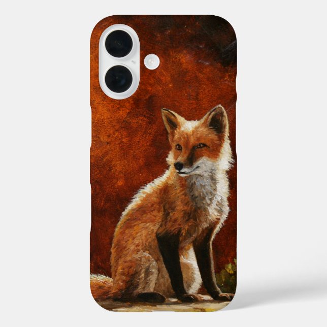 Cute Red Fox Sitting In The Sun Case-Mate iPhone Case (Back)