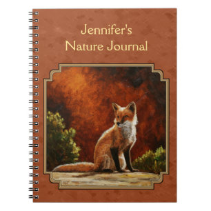 Cute Red Fox Sitting In The Sun Notebook