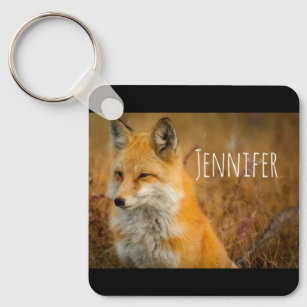 Cute Red Fox Wilderness Nature Photography Key Ring
