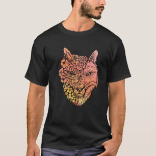 Cute Red Fox with Flowers Foxes for Nature Cottag T-Shirt