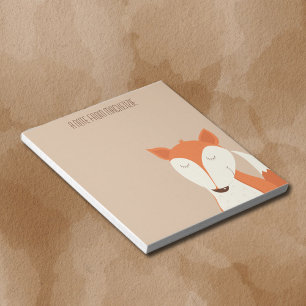 Cute Red Fox Woodland Animal Kids Notepad