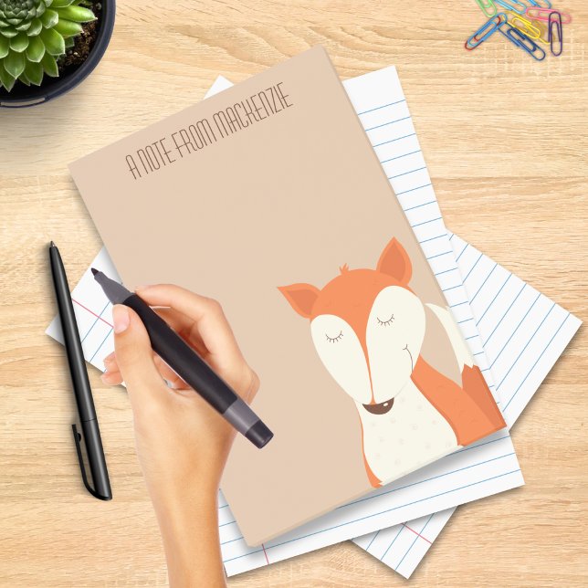 Cute Red Fox Woodland Animal Kids  Post-it Notes (Cute Red Fox Notepad)