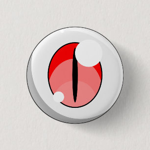 Cute Red Ghost Eyeball Button