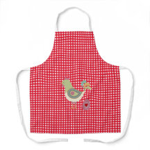 Cute Red Gingham Chicken Apron