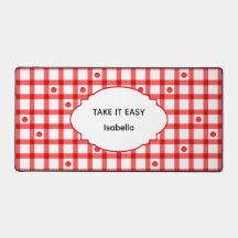 Cute Red Gingham Tomatoes Take It Easy