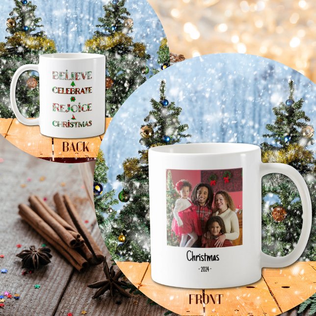 Cute Red Green Christmas Pattern Coffee Mug (Creator Uploaded)