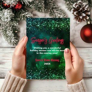 Cute red green marble art Christmas new year