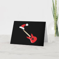 Cute Red Guitar Santa Hat Mouse Pad Clock Pillows