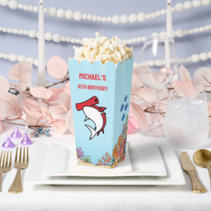 Cute Red Hammerhead Shark Ocean Birthday Favour Box