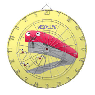 Cute red happy stapler cartoon illustration dartboard