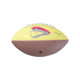 Cute red happy stapler cartoon illustration football