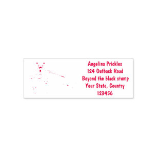 Cute red happy stapler cartoon illustration self-inking stamp