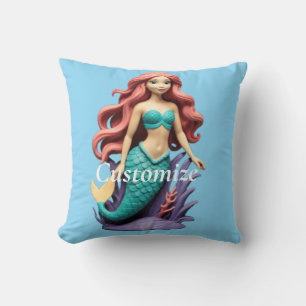 Cute Red-headed Mermaid Thunder_Cove Cushion
