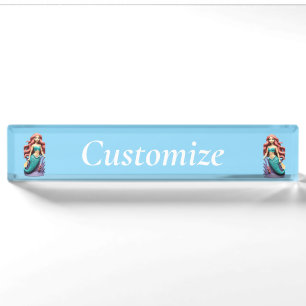 Cute Red-headed Mermaid Thunder_Cove Nameplate