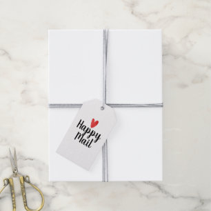 Cute Red Heart Happy Mail Business Gift Tag