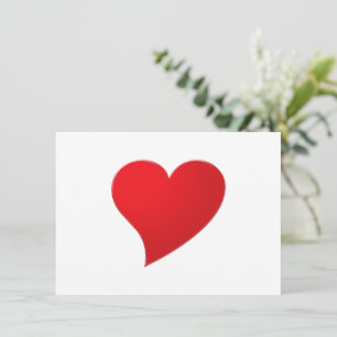 Cute red heart modern elegant chic Valentine's day Enclosure Card