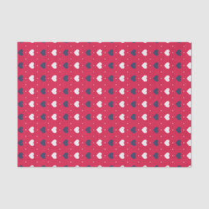 Cute Red Heart Pattern Sweet Love Valentine's Day Tissue Paper