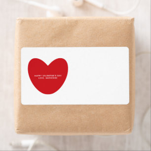 Cute red heart personalised blank Valentine's Day
