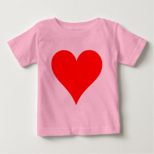 Cute Red Heart Shirt For Girls