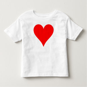 Cute Red Heart Shirt For Girls
