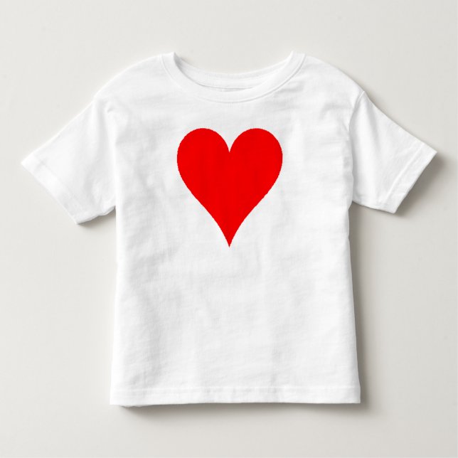 Cute Red Heart Shirt For Girls (Front)