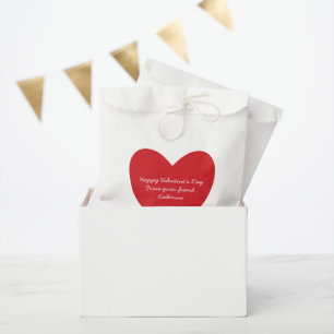 Cute red heart Valentine's Day kids classroom Favour Bag