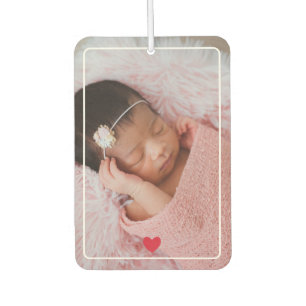 Cute Red Heart With Photo Car Air Freshener