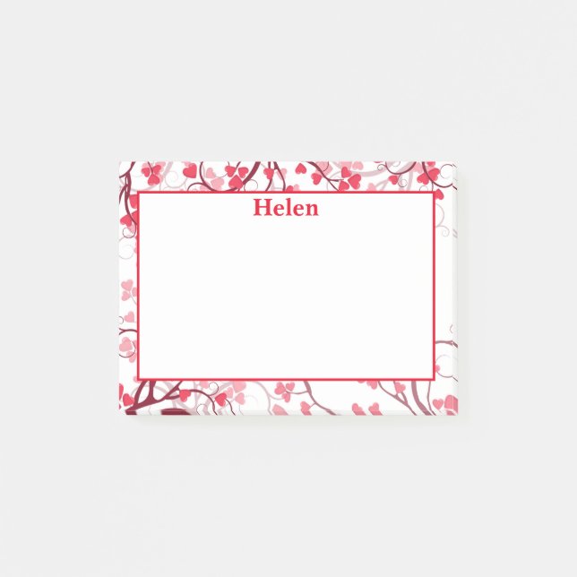 Cute Red Hearts Classic Post-it Notes (Front)