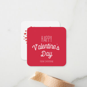 Cute Red Hearts Happy Valentine's day Card
