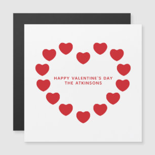 Cute red hearts modern custom Valentine's Day card