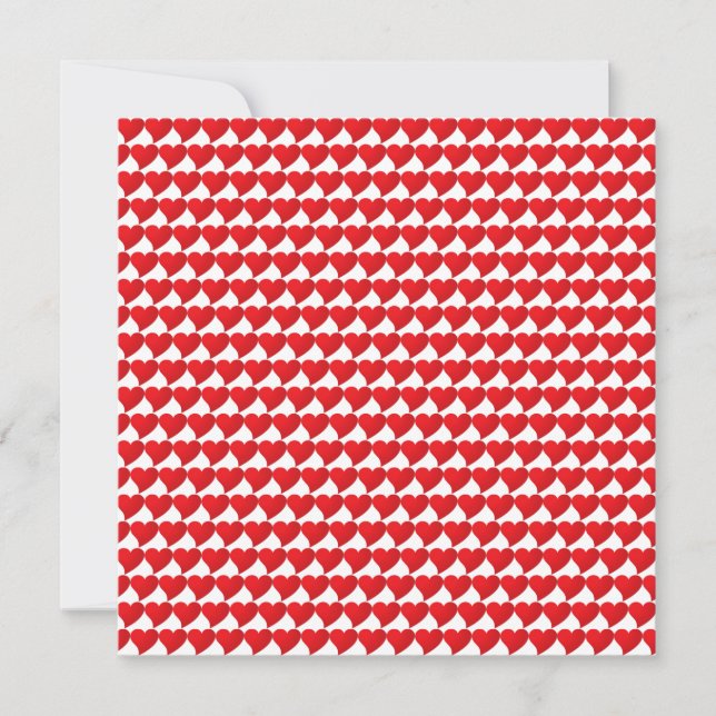 Cute red hearts pattern minimalist Modern Card (Front)