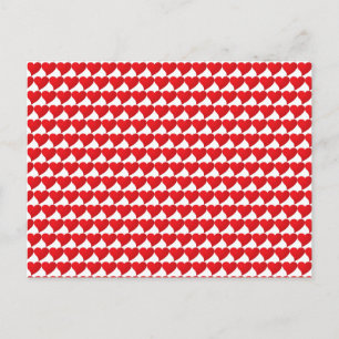 Cute red hearts pattern modern girly Valentine's Postcard
