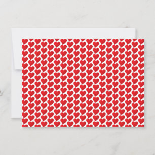 Cute red hearts pattern modern Valentine's day Card