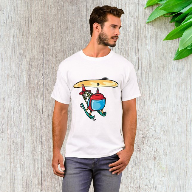 Cute Red Helicopter Fun Aviation Design  T-Shirt (Creator Uploaded)