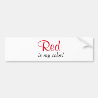 Cute Red Is My Colour