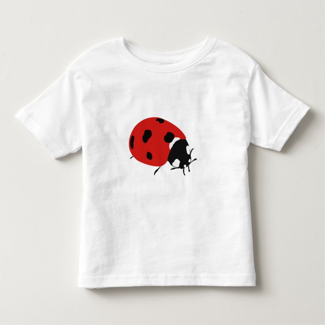 Cute Red Ladybug Illustration  Toddler T-Shirt (Front)