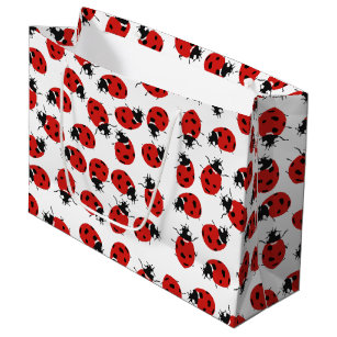 Cute Red Ladybug Pattern  Large Gift Bag
