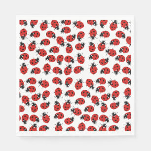 Cute Red Ladybug Pattern Napkin