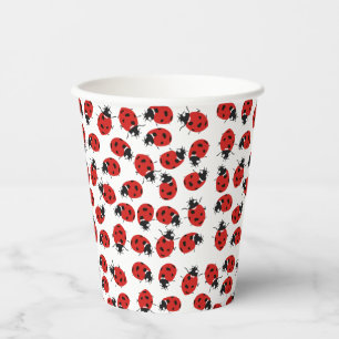 Cute Red Ladybug Pattern Paper Cups