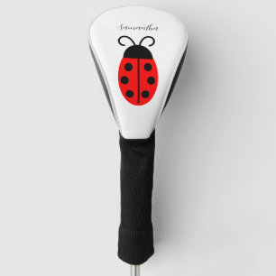 Cute Red Ladybug Personalised  Golf Head Cover